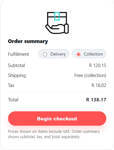 Collection checkout option